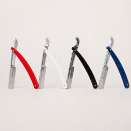 Rasiermesser – Rot, Weiß, Schwarz & Blau